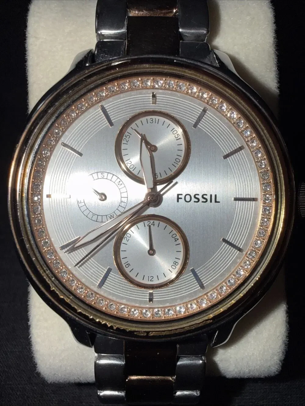 FOSSIL ES-3356 Women’s Wristwatch New Battery! Looks And Runs Excellent!!!